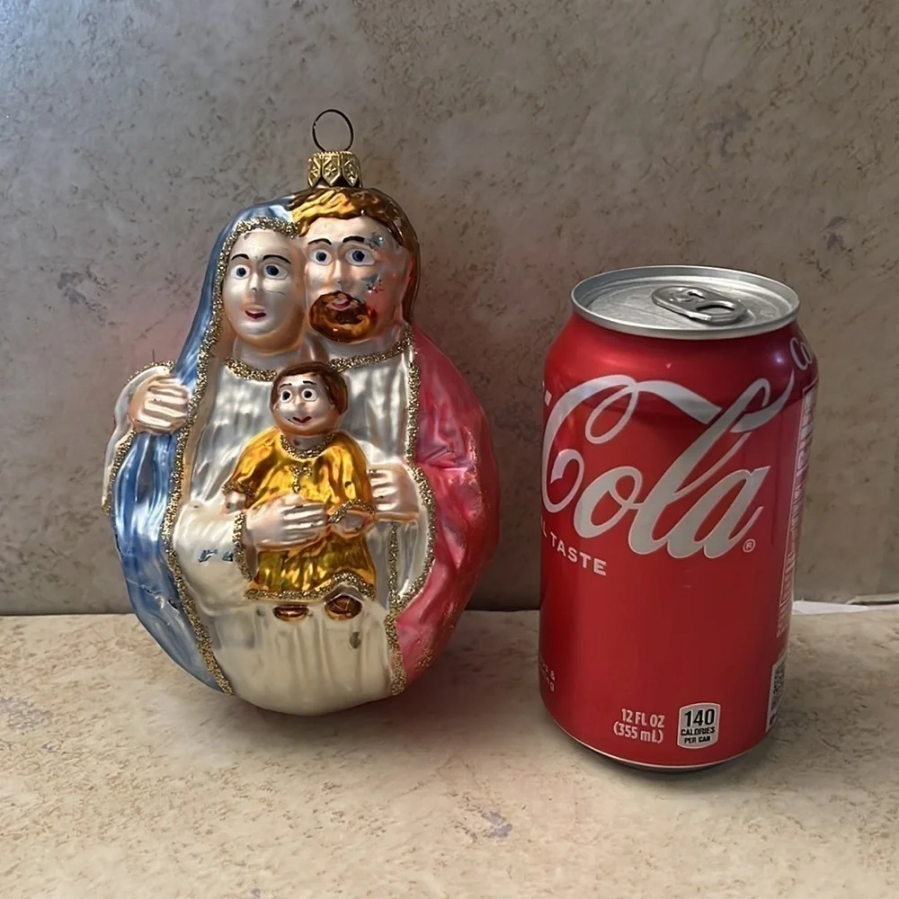 Vintage Holy Family Large Christmas Ornament